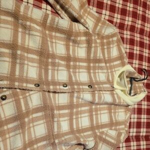 L.L. Bean Plaid Jacket in Cream and Tan